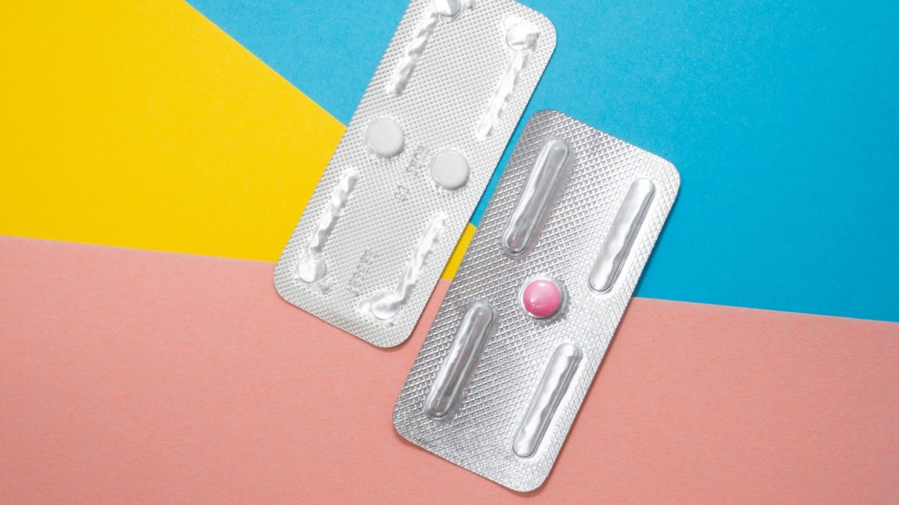 two gray blister packs